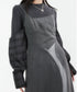Asymmetric Plaid Sleeve Knit Top
